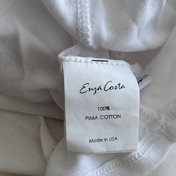 Enza Costa White V-Neck Muscle Tee - Picture 3 of 3